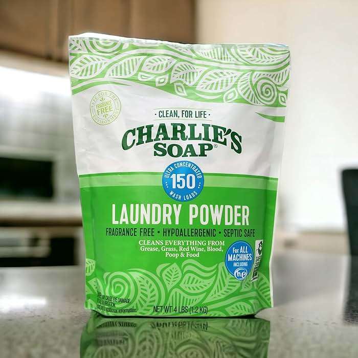 Charlie’s Soap Laundry Powder Detergent (150 Loads, 1 Pack) Fragrance Free Hypoallergenic Deep Cleaning Laundry Detergent Powder – Residue Free, HE Compatible, Septic Safe - Image 8