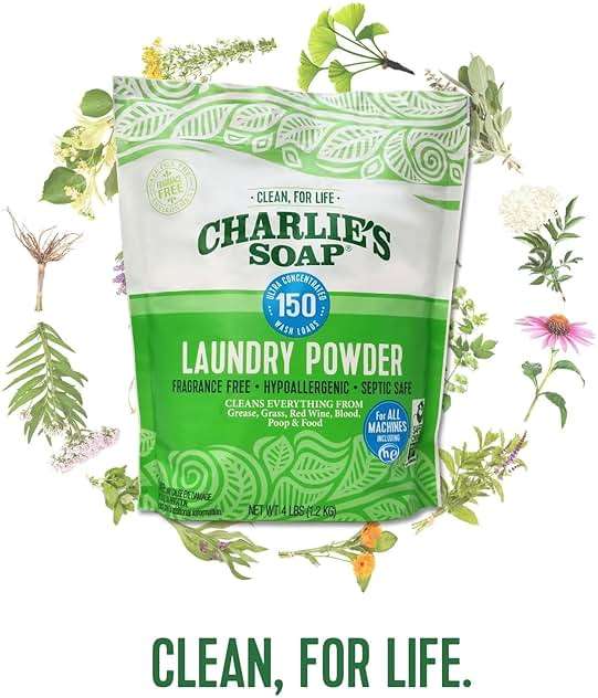 Charlie’s Soap Laundry Powder Detergent (150 Loads, 1 Pack) Fragrance Free Hypoallergenic Deep Cleaning Laundry Detergent Powder – Residue Free, HE Compatible, Septic Safe - Image 9