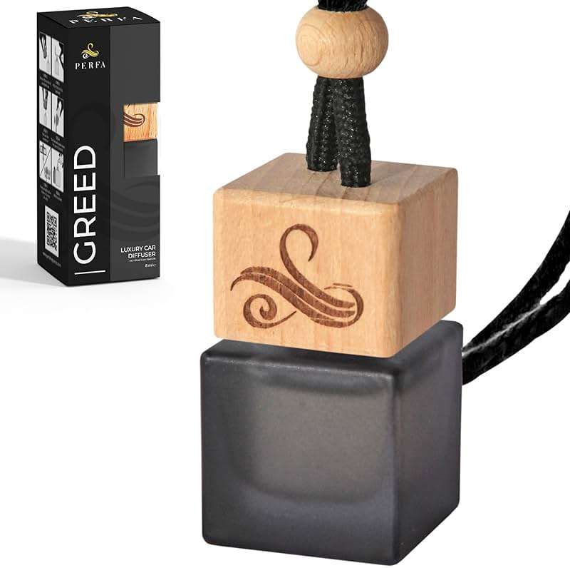 Greed Car Air Freshener for Men | Perfume Inspired Fragrances | Strong Car Freshener with Odour Eliminator Technology | Air Freshener | Long Lasting Automotive Freshener by Perfa - Image 1
