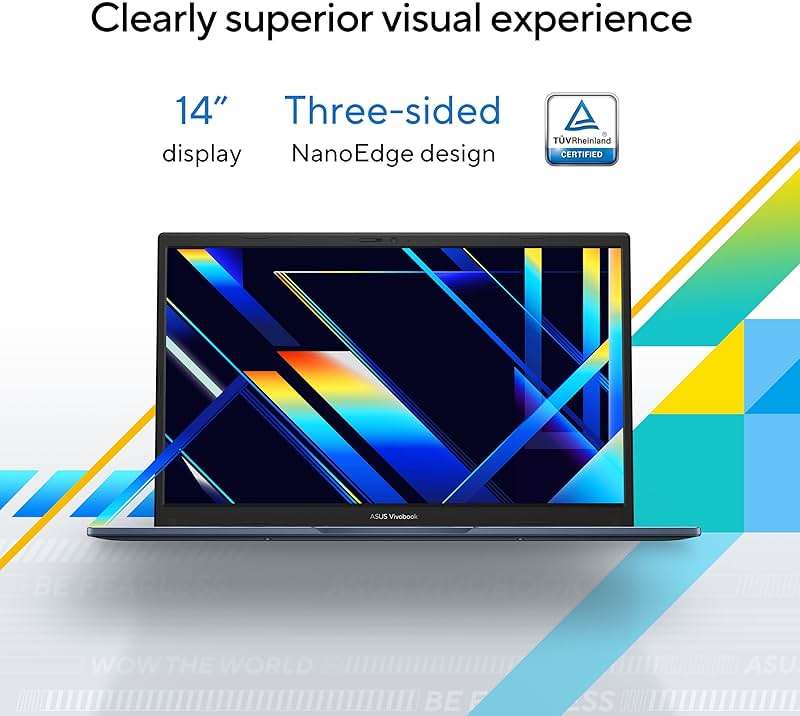 ASUS 2023 Vivobook 14 Laptop, 14” FHD (1920 x 1080) Display, Intel Core i5-1235U CPU, Intel Iris Xᵉ Graphics, 8GB RAM, 256GB SSD, Windows 11 Home, Quiet Blue, F1404ZA-AS51 - Image 3