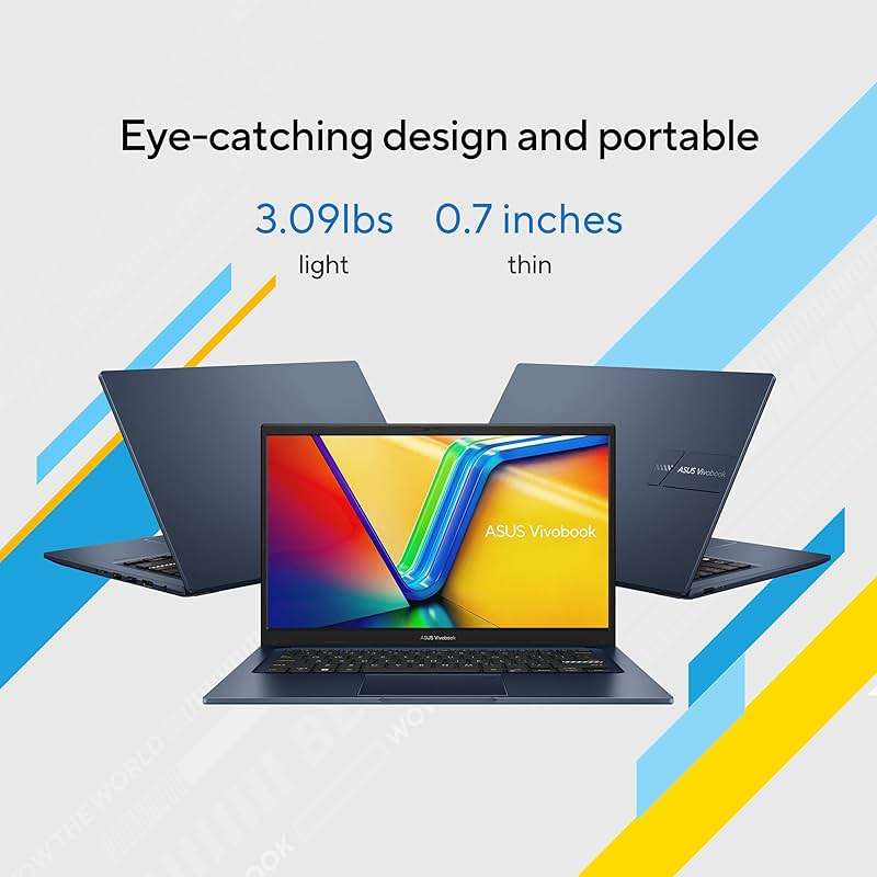 ASUS 2023 Vivobook 14 Laptop, 14” FHD (1920 x 1080) Display, Intel Core i5-1235U CPU, Intel Iris Xᵉ Graphics, 8GB RAM, 256GB SSD, Windows 11 Home, Quiet Blue, F1404ZA-AS51 - Image 8