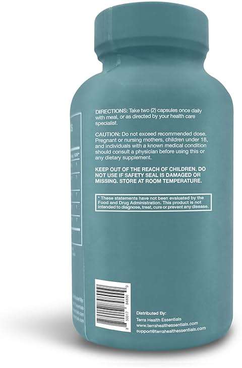 Terra Health Essentials Acid Relief - Daily Digestive Support Supplement for Gut Health & Balanced Digestion - Lemon Balm, Slippery Elm, Aloe Vera, DGL Licorice - Plant-Based & Non-GMO - 60 Capsules - Image 3