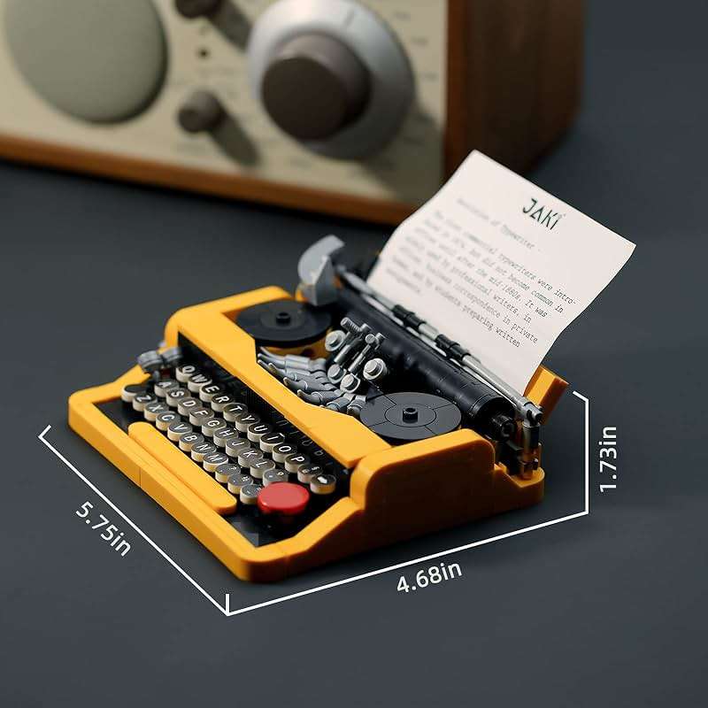 ENJBRICK Typewriter Building Set for Adults, Ideas Cute Building Toys for Girls 8-14 Years,Christmas Toys for Kids - Image 3