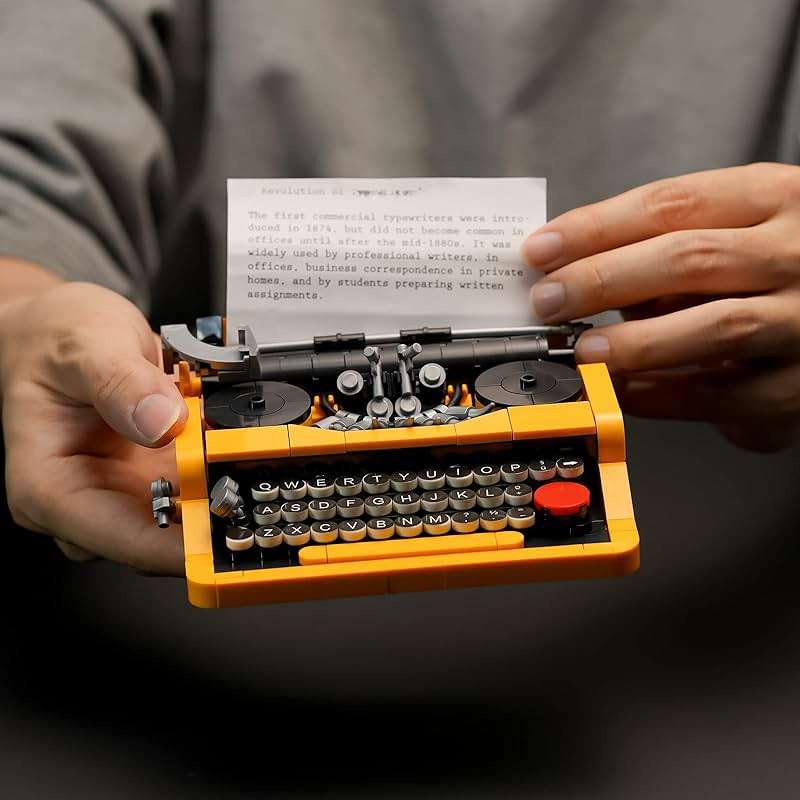 ENJBRICK Typewriter Building Set for Adults, Ideas Cute Building Toys for Girls 8-14 Years,Christmas Toys for Kids - Image 4