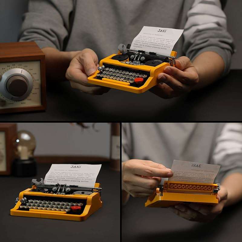 ENJBRICK Typewriter Building Set for Adults, Ideas Cute Building Toys for Girls 8-14 Years,Christmas Toys for Kids - Image 5