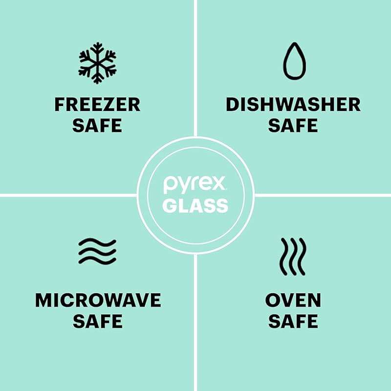 Pyrex Sculpted (3-Pack) Glass Mixing Bowls Set With Plastic Lids For Prepping, Baking and Cooking, Preheated Oven, Dishwasher, Freezer, and Microwave Safe - Image 6