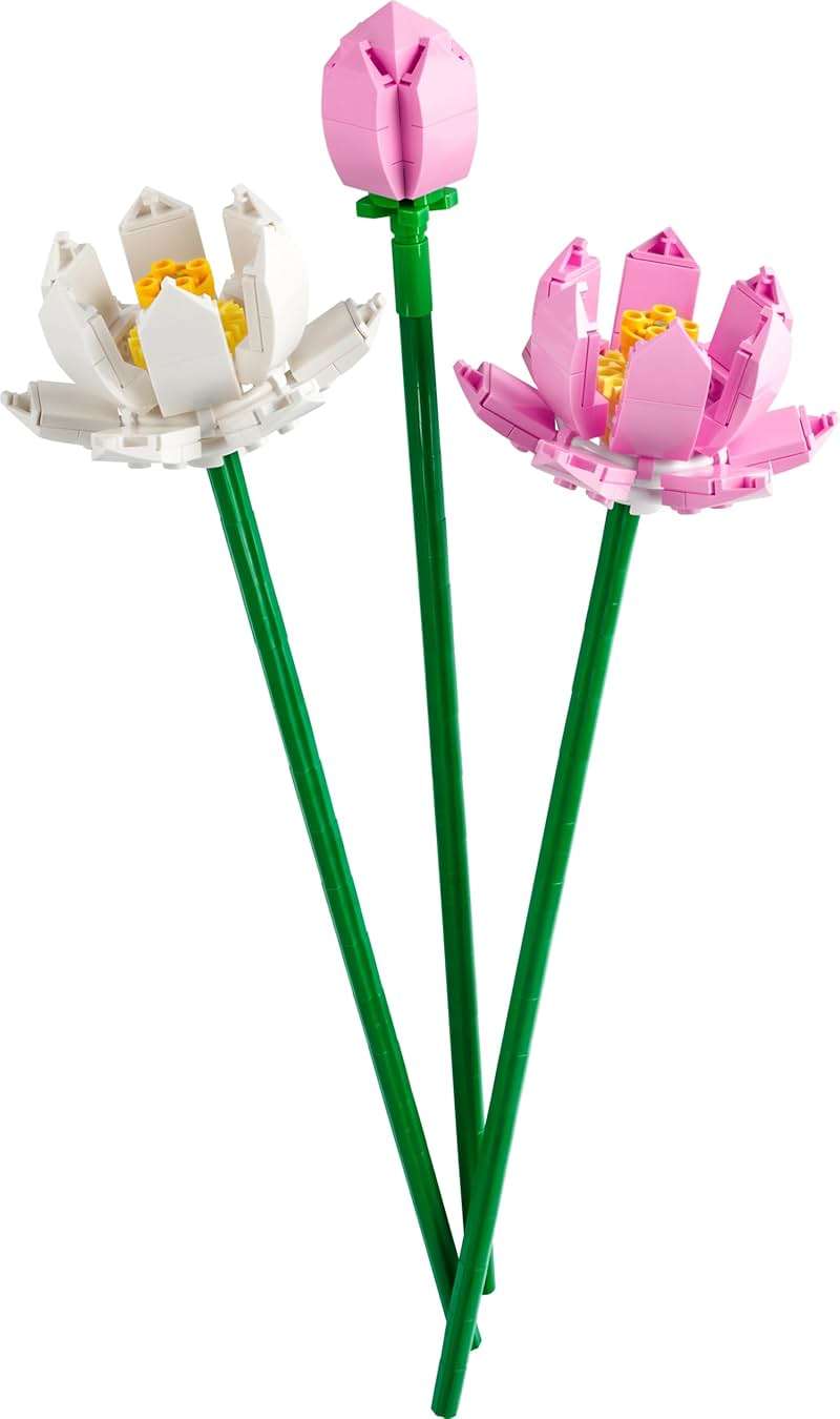 LEGO Lotus Flower - Building Toy for Kids, Girls & Boys, Ages 8+ - Artificial Lotus Flowers for Home Decor & Display - Creative Gift Idea for Her & Him - 40647 - Image 4