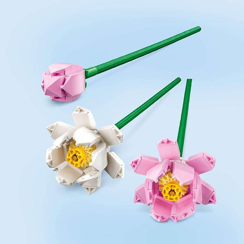 LEGO Lotus Flower - Building Toy for Kids, Girls & Boys, Ages 8+ - Artificial Lotus Flowers for Home Decor & Display - Creative Gift Idea for Her & Him - 40647 - Image 5