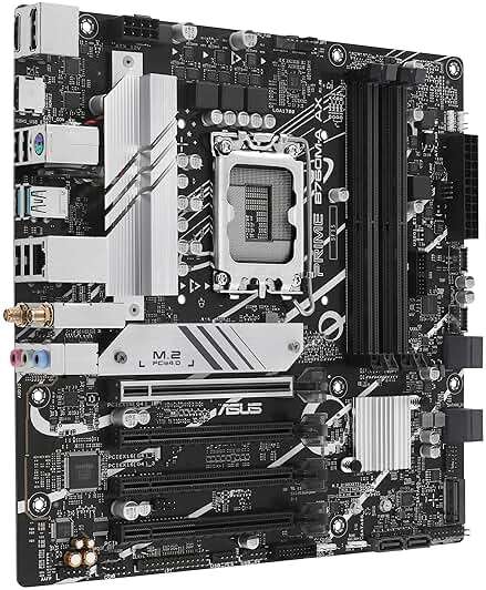 ASUS Prime B760M-A AX LGA 1700(Intel® 12th&13th Gen) microATX Motherboard (PCIe® 4.0, 2xM.2 Slots, DDR5,Realtek 2.5 Gb LAN,WiFi 6, DP,Rear USB 3.2 Gen 2, Front USB 3.2 Gen 1 Type-C®) - Image 2