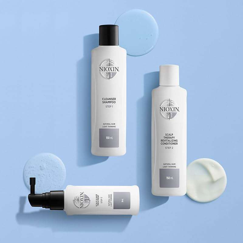 Nioxin Scalp + Hair Thickening System 1 Kit | For Natural-Hair with Light Thinning | Cleanse, Condition, & Treat + Night Density Rescue, Overnight Leave-in Antioxidant Serum for Thickness | Bundle - Image 4