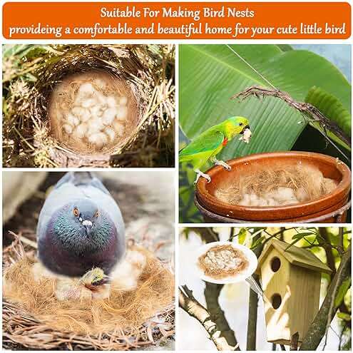 Sukh Bird Nesting Material - Bird Nests Bedding Hummingbird Nesting Material Mixing Canary Nesting Material Finch Nesting Material Parakeet Nesting Materials for Cage,Gardens,Tree Trunks (2) - Image 4