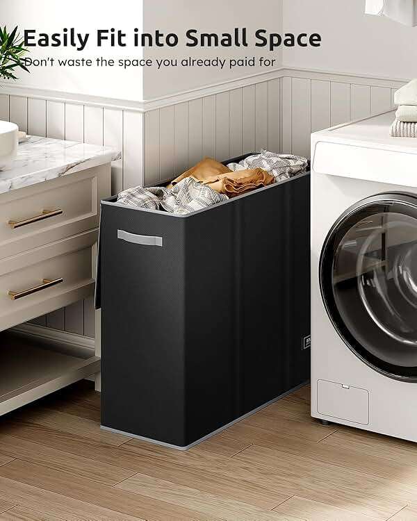 SOLEDI 180L Laundry Hamper 3 Section, Extra Large Laundry Hamper with Lid, Dirty Clothes Hamper with Sturdy Handle, Large Laundry Basket Organizer for Laundry Room, Bedroom, Hampers for Laundry - Image 8