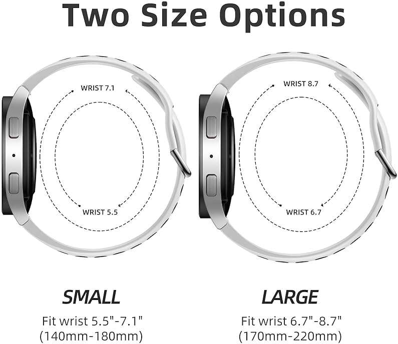 DaQin 6 Pack No Gap Bands for Samsung Galaxy Watch 7 6 5 4 FE Band 40mm 44mm/Watch 6 Classic 43mm 47mm/Galaxy Watch 5 Pro 45mm/Watch 4 Classic 42mm 46mm, 20mm Soft Silicone Sport Wristbands Women Men - Image 6