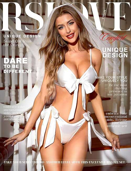 RSLOVE Women Sexy Lingerie Set Satin Bow Tie 2 Piece Bra and Panty Sets - Image 2