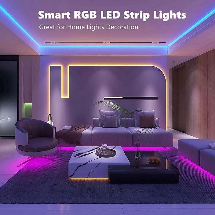ZOZOO 100ft Led Lights for Bedroom(2 Rolls of 50ft), Smart RGB Led Strip Lights with 44-Key Remote & APP Control Music Sync with Color Changing for Home Party Festival Decoration - Image 2