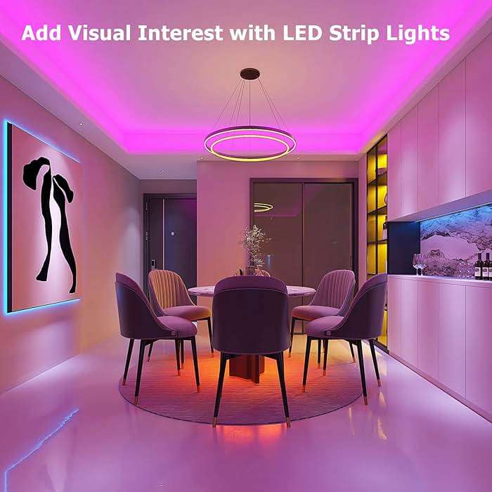 ZOZOO 100ft Led Lights for Bedroom(2 Rolls of 50ft), Smart RGB Led Strip Lights with 44-Key Remote & APP Control Music Sync with Color Changing for Home Party Festival Decoration - Image 4
