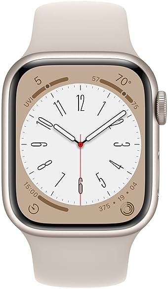 Apple Watch Series 8 (GPS, 41MM) - Starlight Aluminum Case with Starlight Sport Band M/L (Renewed Premium) - Image 2