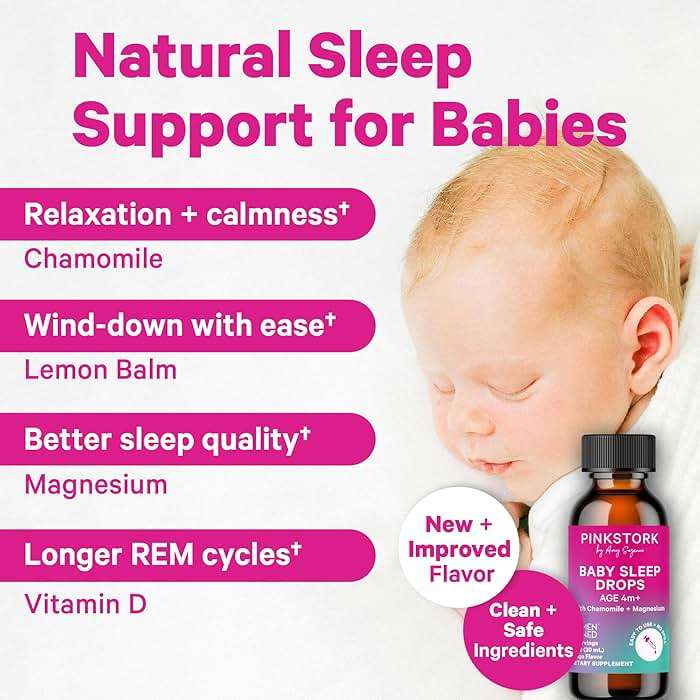 Pink Stork Baby Sleep Drops, Naturally Support Sleep Without Melatonin for Infants, Toddlers, and Kids, Chamomile and Magnesium, Baby Essentials for Bedtime, 1 oz, 30 Servings - Image 2