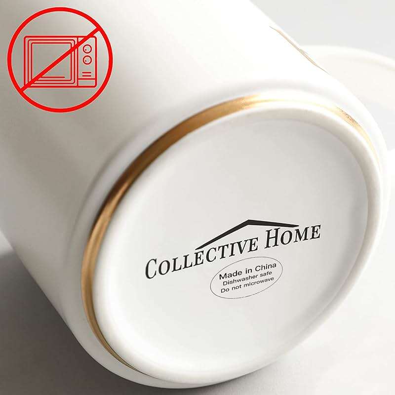COLLECTIVE HOME - Monogram Ceramic Mugs, 15 oz Golden Initial Coffee Cups, Elegant Alphabet Tea Mugs, Elegant Personalized Mug with Gift Box, Luxurious Cups for Office and Home (k) - Image 9