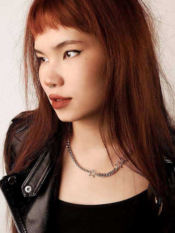 Sacina Gothic Punk Star Necklace, Star Choker, Emo Punk Grunge Y2k Necklace, Y2k Jewelry, Christmas Jewelry Gift For Women - Image 3