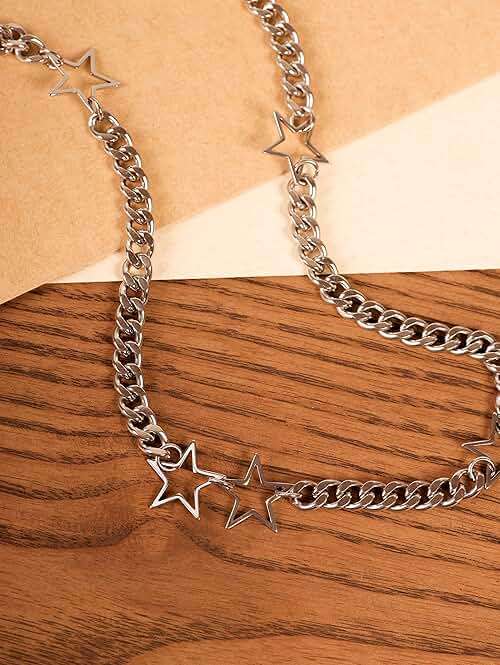Sacina Gothic Punk Star Necklace, Star Choker, Emo Punk Grunge Y2k Necklace, Y2k Jewelry, Christmas Jewelry Gift For Women - Image 6