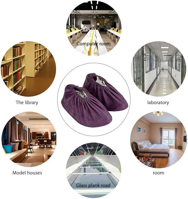 LAKE OF FIRE 5-Pair Reusable Shoe Covers, Non-Slip, Washable, and Thickened Boot Covers for Floor and Carpet Protection - Image 5