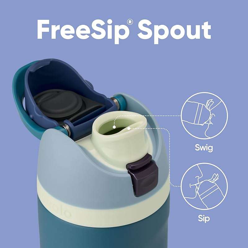 Owala FreeSip Insulated Stainless Steel Water Bottle with Straw, BPA-Free Sports Water Bottle, Great for Travel, 24 Oz, Denim - Image 3