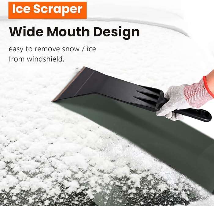 NEWISHTOOL Window Tint Tools Bulldozer Squeegee Kit, Black Wide Mouth & Scrubber Paddle Scraper with Spare Scouring Pads for Windshield Cleaning Window Film Installing, Long Handle Tint Tools - Image 6