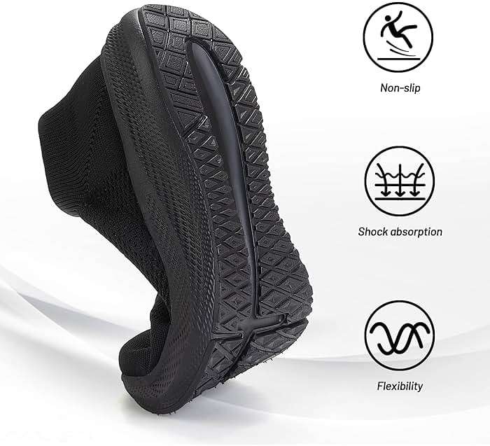 SHULOOK Womens Slip on Walking Shoes Comfort Lightweight Breathable Sock Shoe Non-Slip Mesh Casual Fashion Tennis Running Sneakers - Image 2