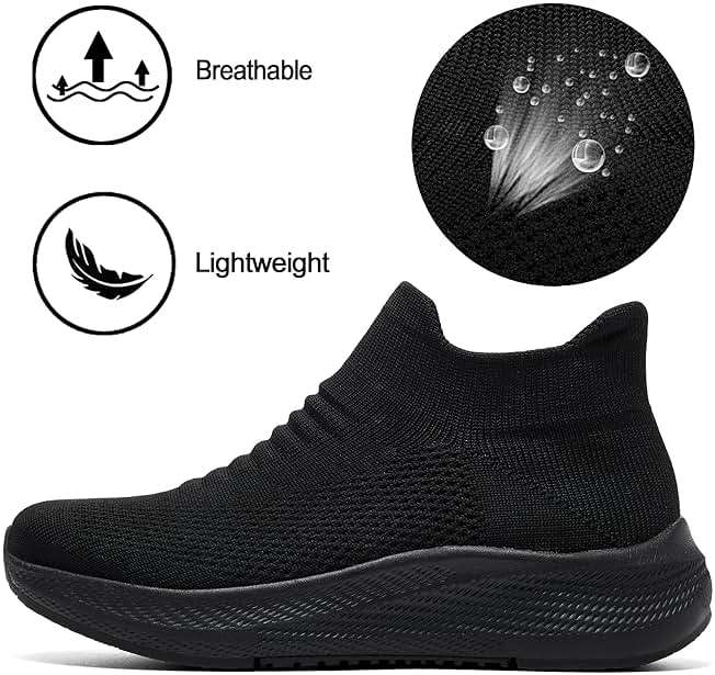 SHULOOK Womens Slip on Walking Shoes Comfort Lightweight Breathable Sock Shoe Non-Slip Mesh Casual Fashion Tennis Running Sneakers - Image 3