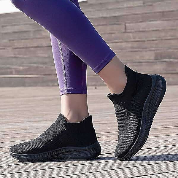 SHULOOK Womens Slip on Walking Shoes Comfort Lightweight Breathable Sock Shoe Non-Slip Mesh Casual Fashion Tennis Running Sneakers - Image 4