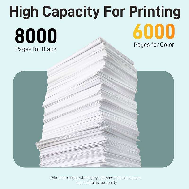 Phaser 6600 / WorkCentre 6605 High Capacity Toner (4 Pack, BK/C/M/Y) - 106R02228 106R02225 106R02226 106R02227 Toner Replacement for Xerox Phaser 6600 6600N 6600DN WorkCentre 6605N 6605DN Printer - Image 3