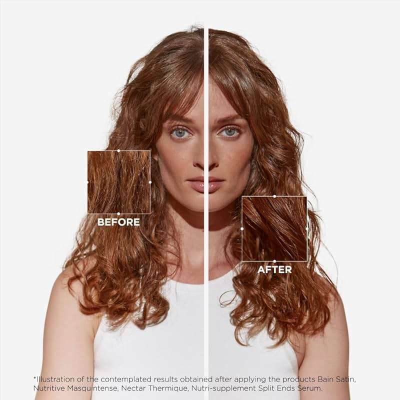 Kerastase Nutritive 8H Magic Night Serum - Overnight Treatment for Dry Hair, Enhances Shine, Nourishes and Reduces Frizz, With Plant-Based Proteins - Image 3