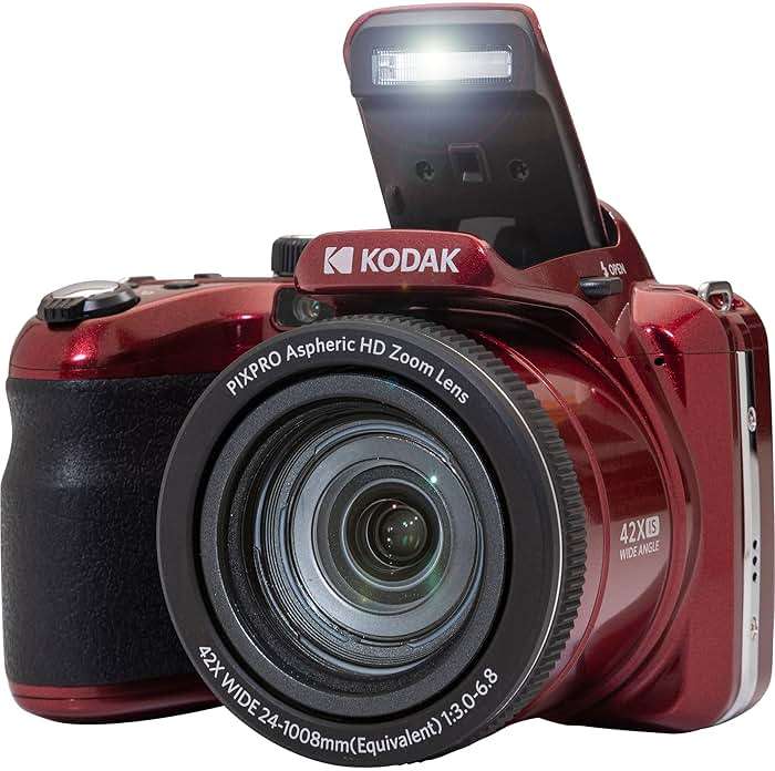 Kodak PIXPRO AZ425 Digital Camera + 32GB Memory Card + Camera Case (Black) + Battery + Charger + USB Card Reader + Table Tripod + Accessories (Red) - Image 2