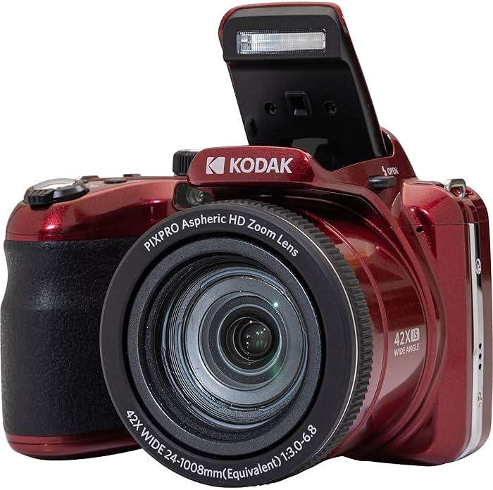 Kodak PIXPRO AZ425 Digital Camera + 32GB Memory Card + Camera Case (Black) + Battery + Charger + USB Card Reader + Table Tripod + Accessories (Red) - Image 3