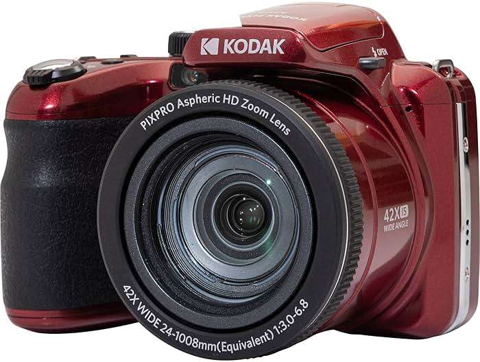 Kodak PIXPRO AZ425 Digital Camera + 32GB Memory Card + Camera Case (Black) + Battery + Charger + USB Card Reader + Table Tripod + Accessories (Red) - Image 4