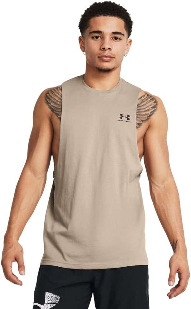 Under Armour Men's Sportstyle Left Chest Cut-Off T-Shirt - Image 1