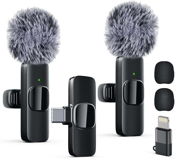 Labstandard Professional Wireless Lavalier Lapel Microphone for iPhone, iPad, mini Video Recording Mic forInterview Video Podcast Vlog YouTube&Livestream, Noise Reduction, Plug &Play - Image 1