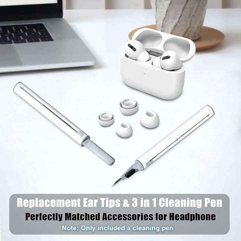 [3 Pairs] Replacement Ear Tips for AirPods Pro and AirPods Pro 2nd Generation with Noise Reduction Hole, 3 in 1 Cleaner Kit for AirPods 1 2 3 Pro/Pro 2, Silicone Ear Tips for AirPods Pro (S/M/L) - Image 7