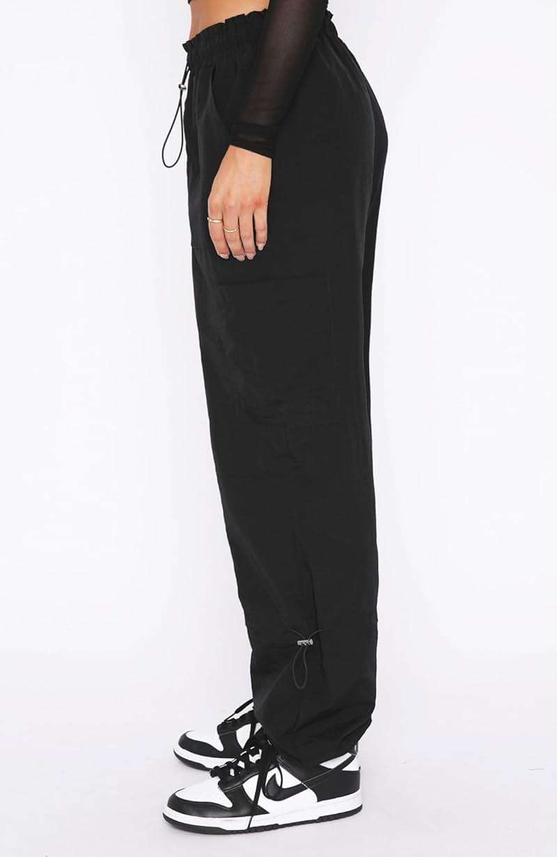 DISCIPBUSH Cargo Pants Women Baggy - Parachute Pants for Women, Rave Y2K Festival Outfits Hiking Camping Essentials - Image 3