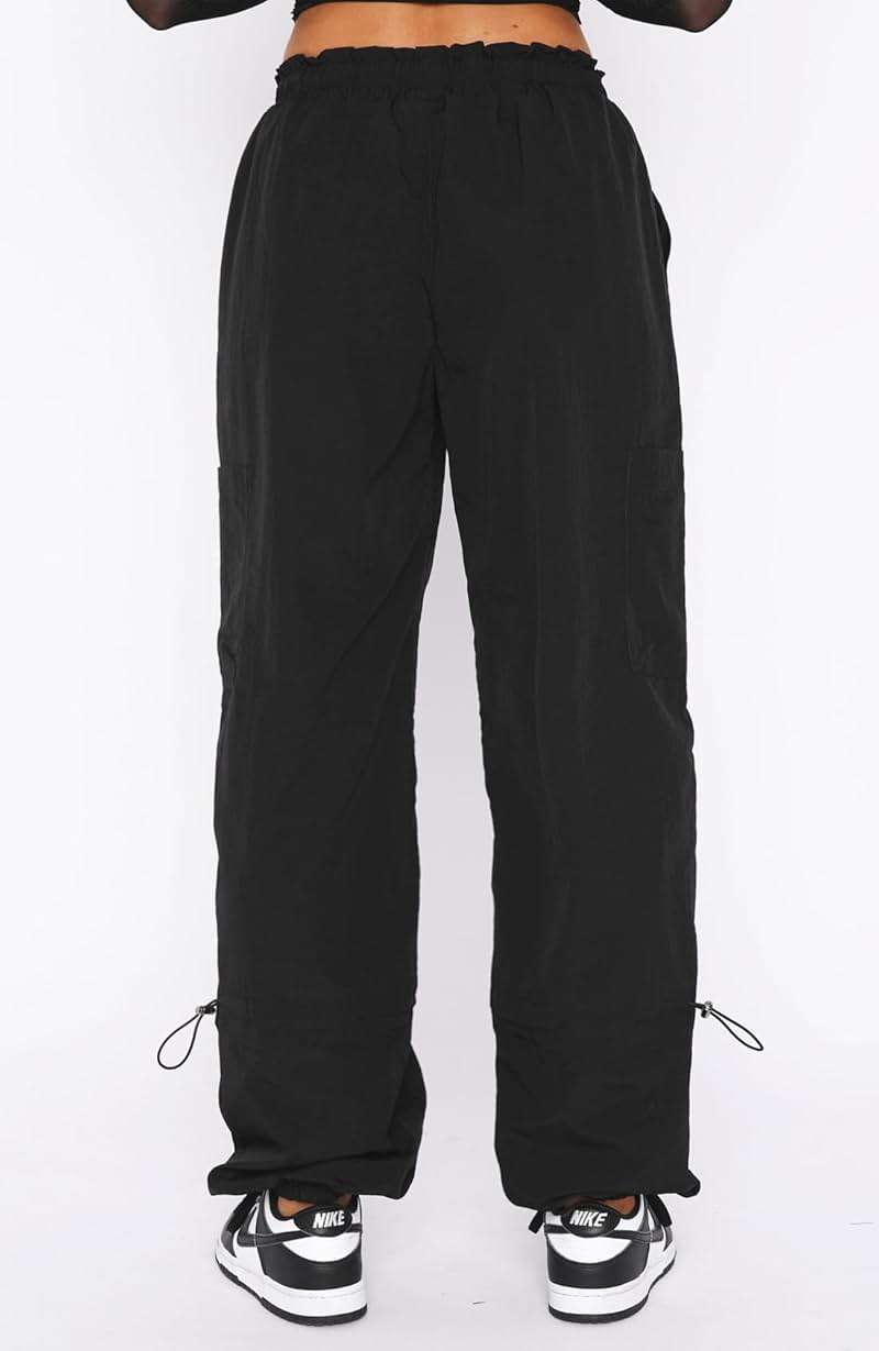 DISCIPBUSH Cargo Pants Women Baggy - Parachute Pants for Women, Rave Y2K Festival Outfits Hiking Camping Essentials - Image 4