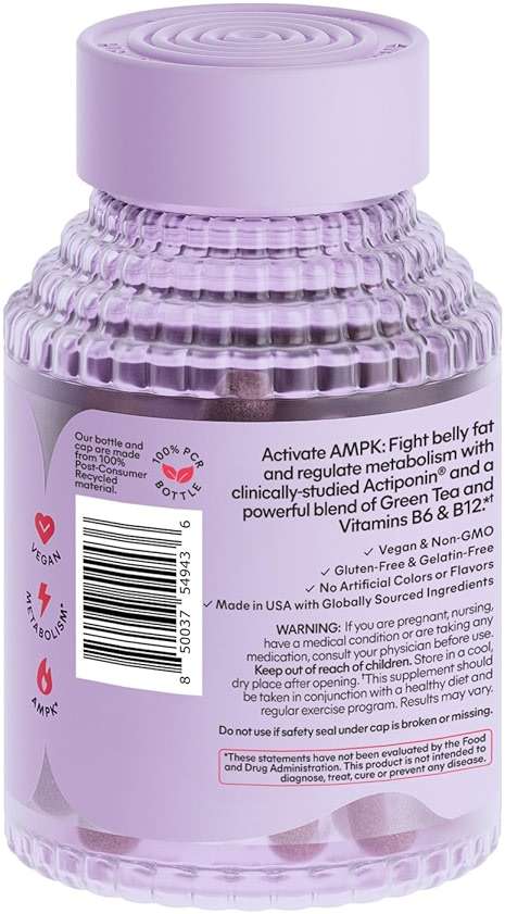 Lemme Burn - Metabolism, Belly Fat Burning + AMPK Activating Supplement for Men & Women w/Clinically Studied Actiponin Gynostemma, Green Tea Extract, Vitamins B6 & B12 - Gluten Free, 60 Count - Image 7