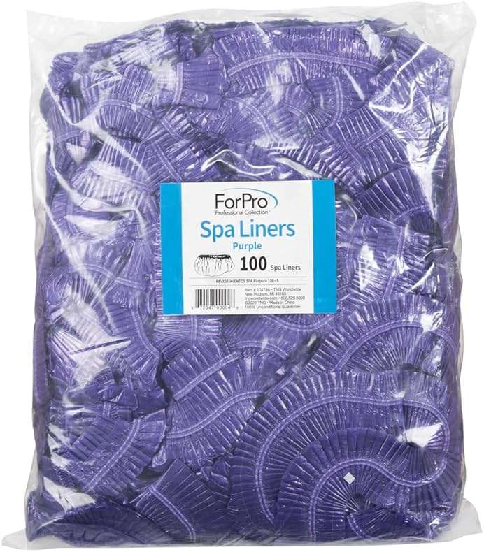 ForPro Professional Collection Spa Liners, Fit All Pedicure Spas, Disposable Pedicure Liners, Purple, 100-Count - Image 2