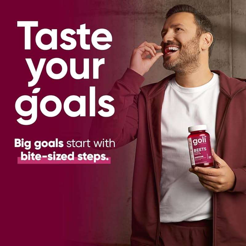 Goli Beets Cardio Gummies with CoQ10 and Vitamin B12 - Beetroot Extract - Cardiovascular Wellness - Vegan, Non-GMO, Gluten-Free - Image 6