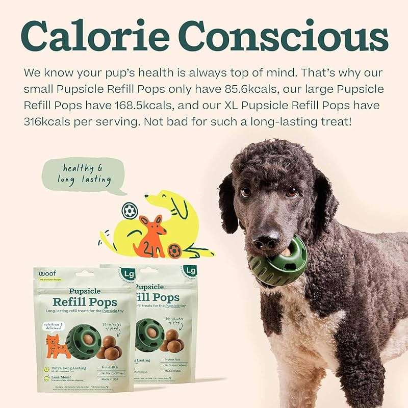 WOOF Pupsicle Refill Pops, Delicious Long Lasting Dog Treats, Pre-Made Pupsicle Refills for Dogs, Wholesome Ingredients, Low-Mess Chicken Pet Treats - Small Pops - 10 Count - Image 7