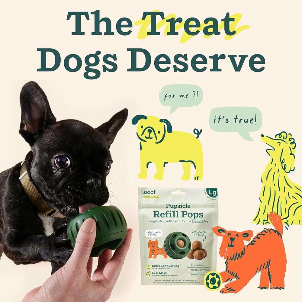 WOOF Pupsicle Refill Pops, Delicious Long Lasting Dog Treats, Pre-Made Pupsicle Refills for Dogs, Wholesome Ingredients, Low-Mess Chicken Pet Treats - Small Pops - 10 Count - Image 8