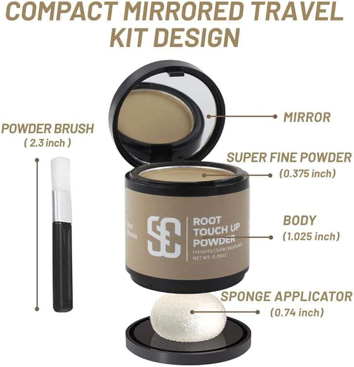 SOVONCARE Hairline Powder - Root Touch Up & Gray Hair Concealer for Men and Women, Instantly Covers Thinning Hair and Bald Spots, Natural-Looking Coverage Medium Blonde - Image 3