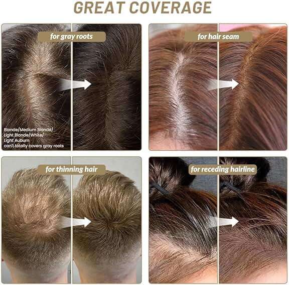 SOVONCARE Hairline Powder - Root Touch Up & Gray Hair Concealer for Men and Women, Instantly Covers Thinning Hair and Bald Spots, Natural-Looking Coverage Medium Blonde - Image 4