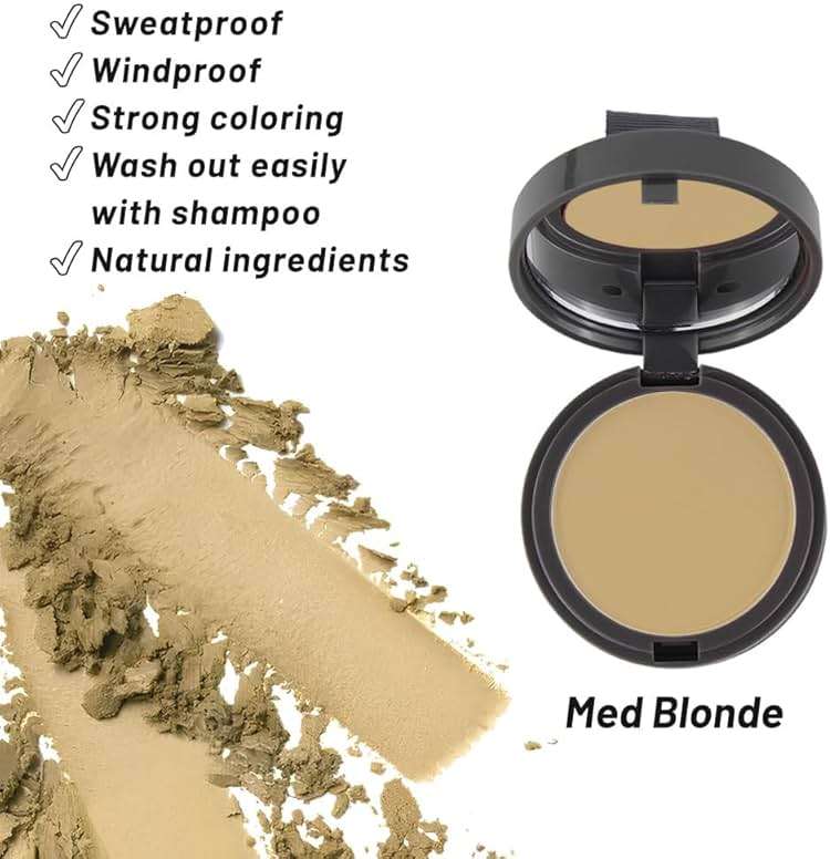 SOVONCARE Hairline Powder - Root Touch Up & Gray Hair Concealer for Men and Women, Instantly Covers Thinning Hair and Bald Spots, Natural-Looking Coverage Medium Blonde - Image 5