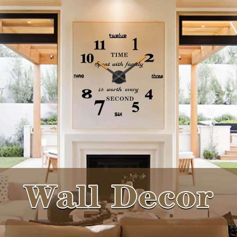 VANGOLD Frameless DIY Wall Clock 3D Mirror Wall Clock Large Mute Wall Stickers for Living Room Bedroom Home Decorations - Image 5